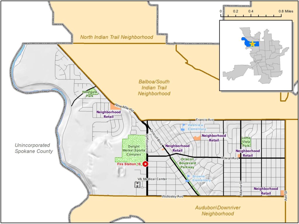Map of Northwest Neighborhood Council boundaries